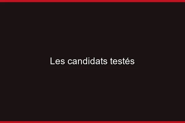 Les candidats testés