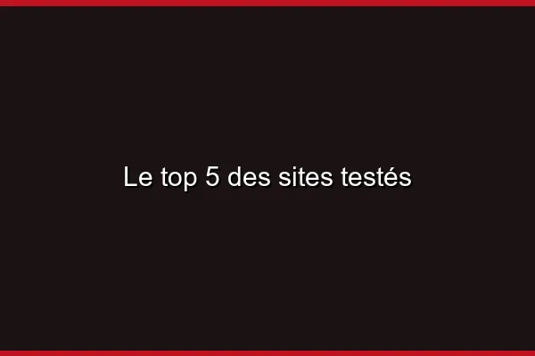 Le top 5 des sites testés